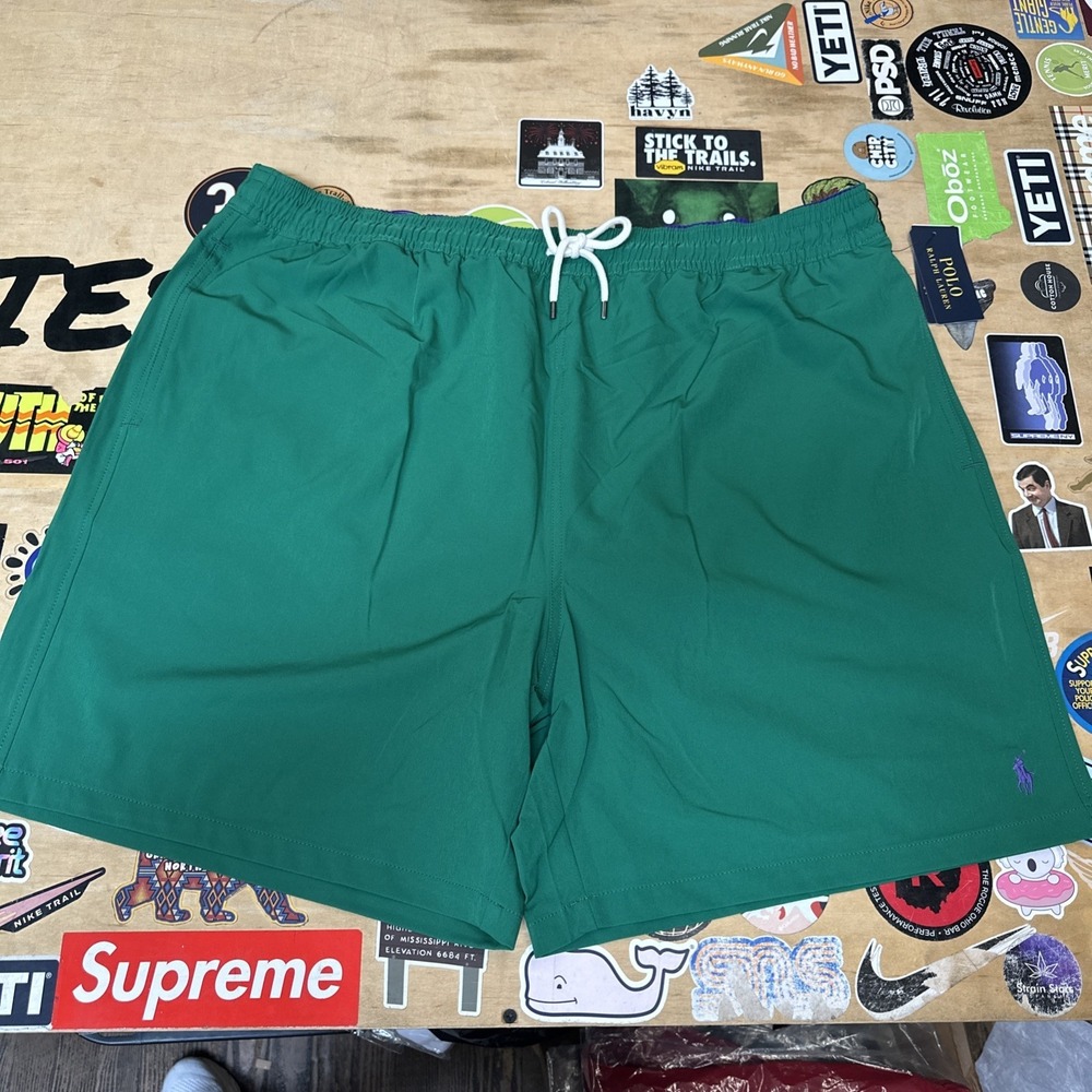 Polo RALPH LAUREN‎ Big & Tall Green SWIM TRUNKS Shorts Size 2XLT NWT MSRP $85